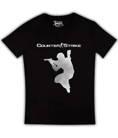 Прикольные футболки: Counter Strike фигура на черной